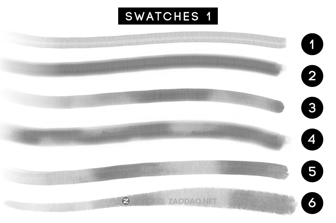 9款手绘水墨效果Procreate笔刷 Watercolor Procreate Brushes插图5 9款手绘水墨效果Procreate笔刷 Watercolor Procreate Brushes插图5