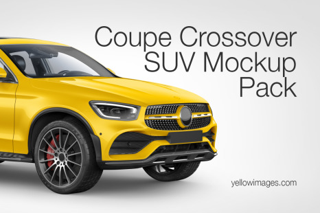 紧凑型SUV汽车外设计样机模板 Compact Crossover SUV Mockup Pack