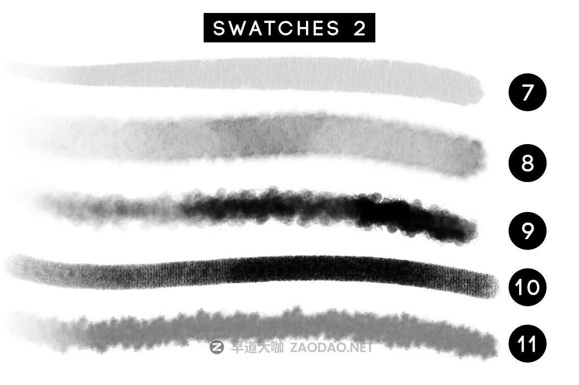 9款手绘水墨效果Procreate笔刷 Watercolor Procreate Brushes插图4 9款手绘水墨效果Procreate笔刷 Watercolor Procreate Brushes插图4