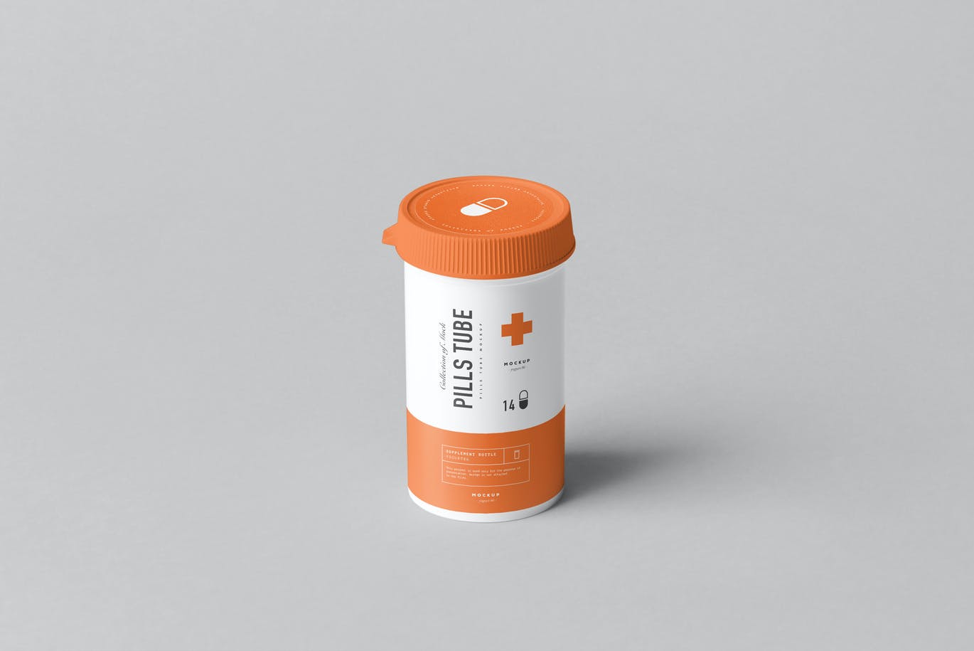 11款医疗药物瓶包装盒样机模板 pills tube box mock-up