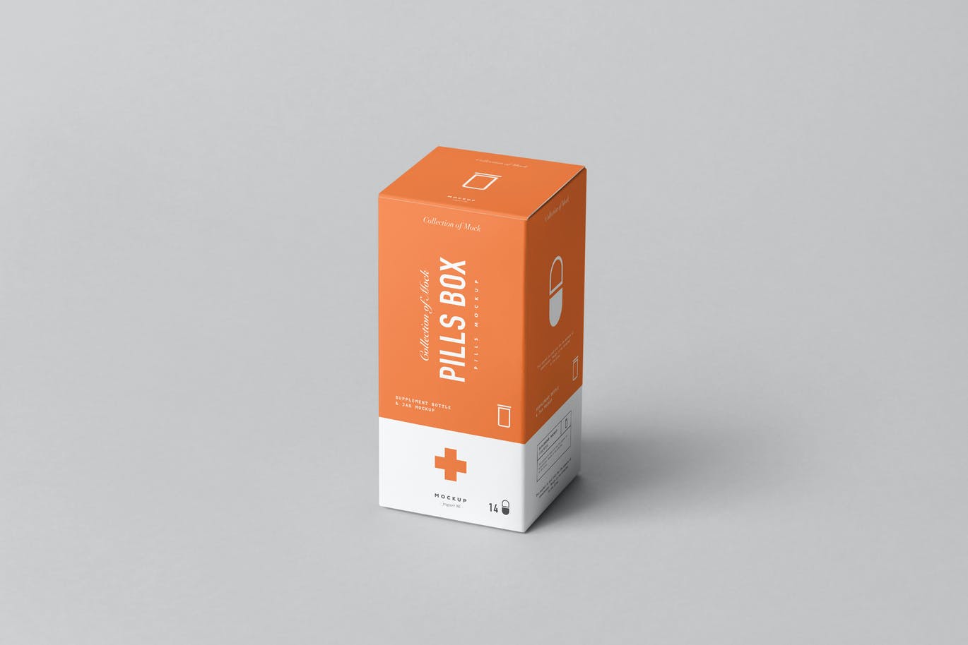 11款医疗药物瓶包装盒样机模板 Pills Tube & Box Mock-up插图3