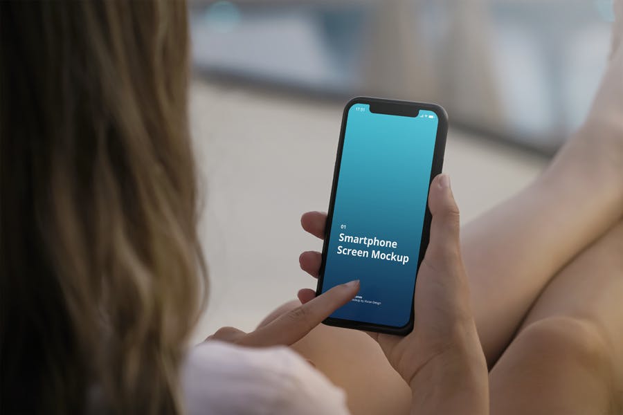 8款手持iPhone智能手机屏幕样机模板 Phone Mockup Summer Scenes插图8
