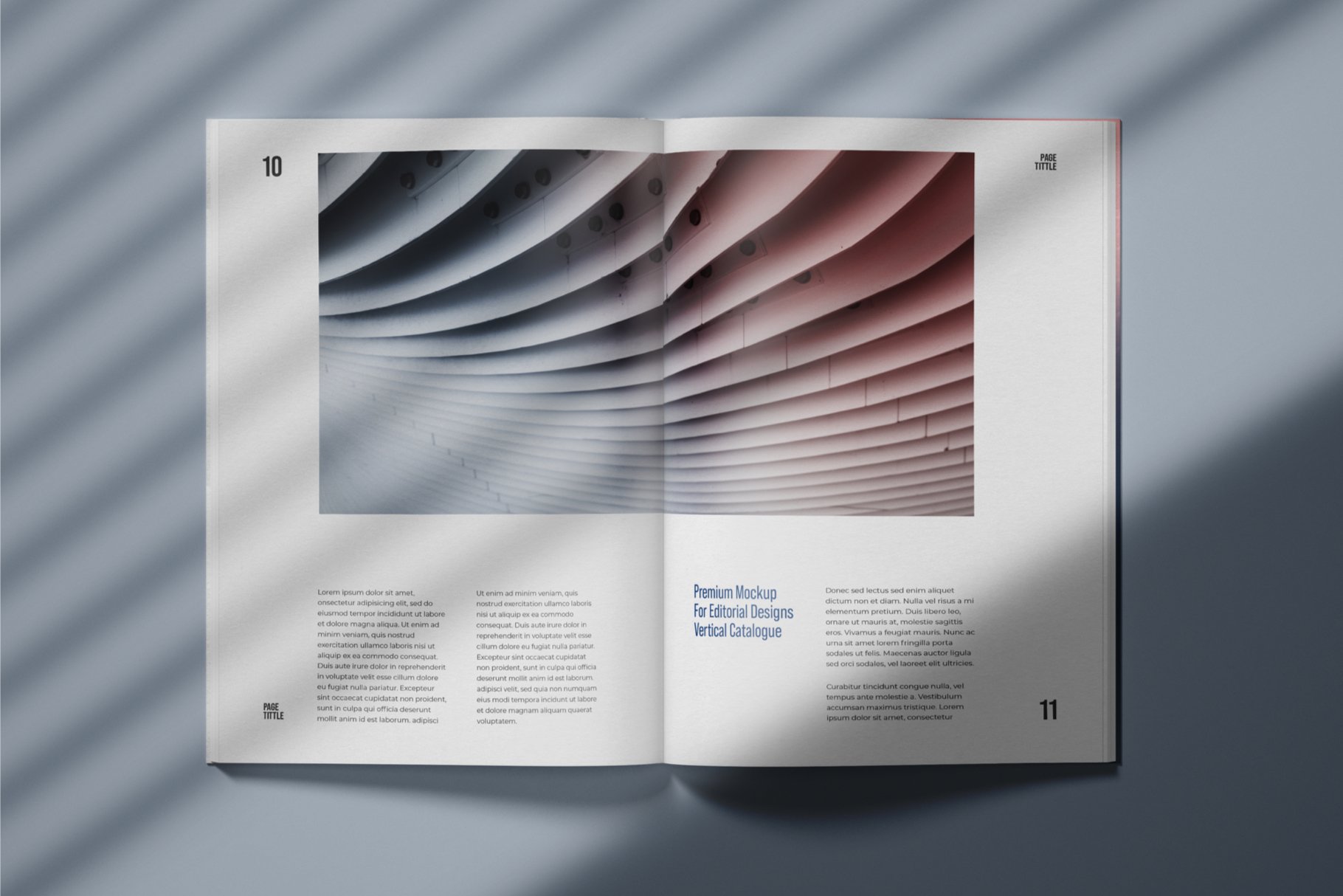10款精装书画册设计样机模板 Vertical Catalogue, Magazine Mockup插图8