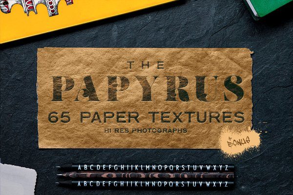 65款复古绘画莎草纸张纹理素材 The Papyrus – 65 Paper Textures