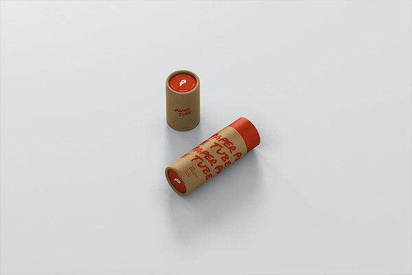 超薄纸管设计展示样机模板 Paper Tube Mockup – Slim Short Size