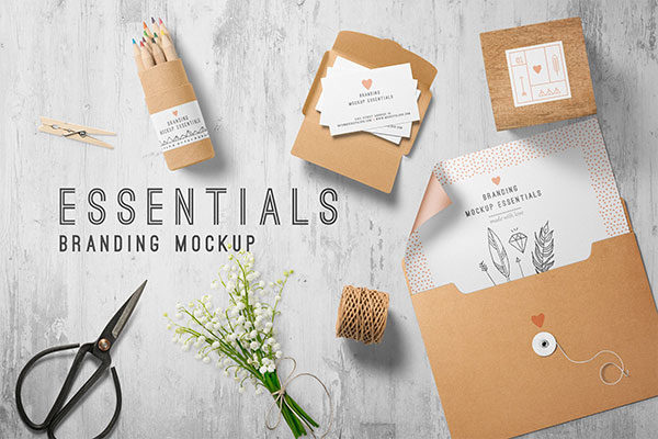 品牌VI设计办公用品样机模板 Branding Mockup Essentials