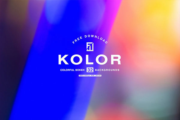 32款炫彩渐变抽象光斑虚化背景纹理素材 Kolor Colorful Bokeh Backgrounds