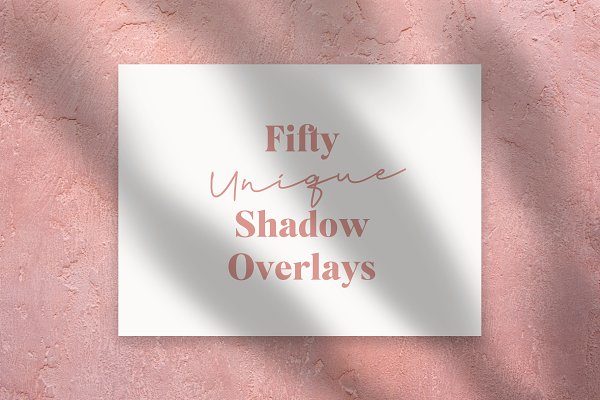50个阴影叠加样机PNG设计素材 50 Unique Shadow Overlays