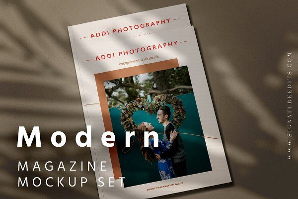 9款现代简约杂志画册样机模板 Modern Magazine Mockup Set