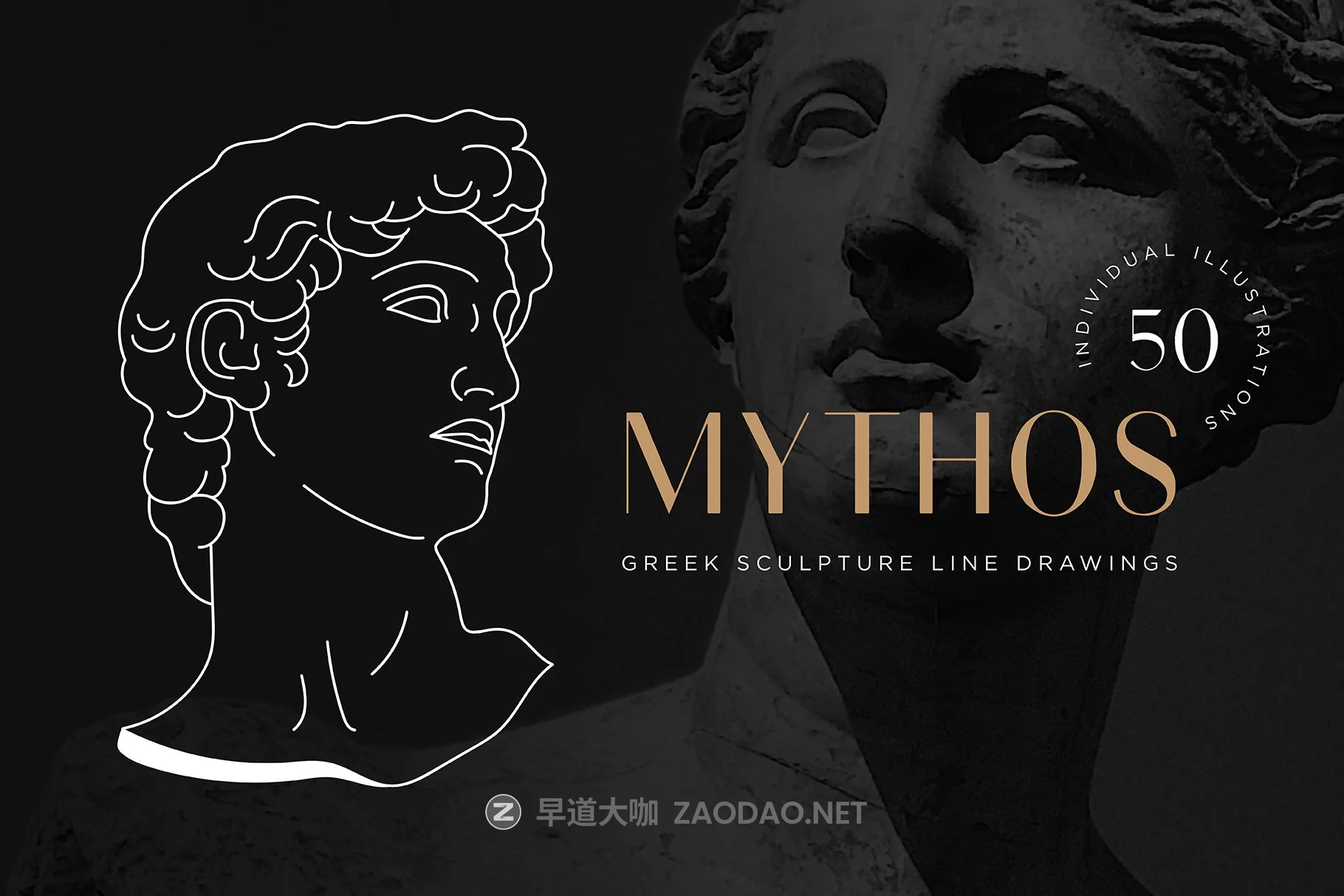 50种简约希腊神话人物矢量线稿插图 Aesthetic Greek Sculpture Line Art插图 50种简约希腊神话人物矢量线稿插图 Aesthetic Greek Sculpture Line Art插图