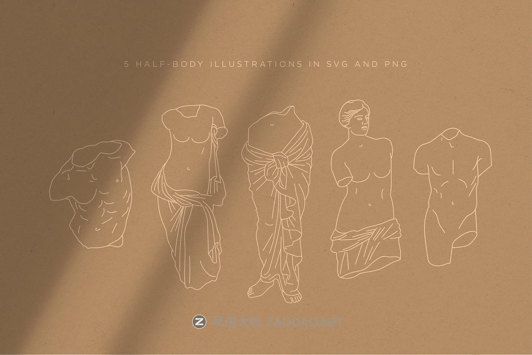 50种简约希腊神话人物矢量线稿插图 Aesthetic Greek Sculpture Line Art插图4 50种简约希腊神话人物矢量线稿插图 Aesthetic Greek Sculpture Line Art插图4