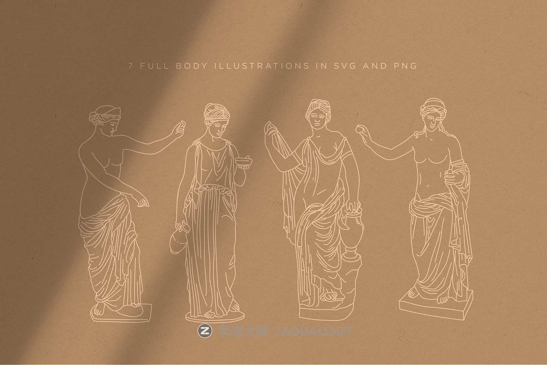 50种简约希腊神话人物矢量线稿插图 Aesthetic Greek Sculpture Line Art插图5 50种简约希腊神话人物矢量线稿插图 Aesthetic Greek Sculpture Line Art插图5