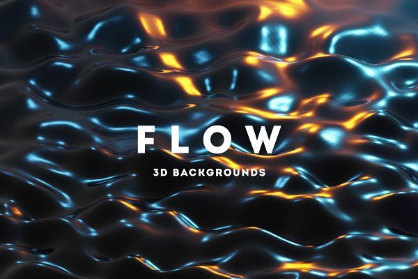 25款液体流体3D背景纹理素材 Flow – 25 Liquid 3D Backgrounds