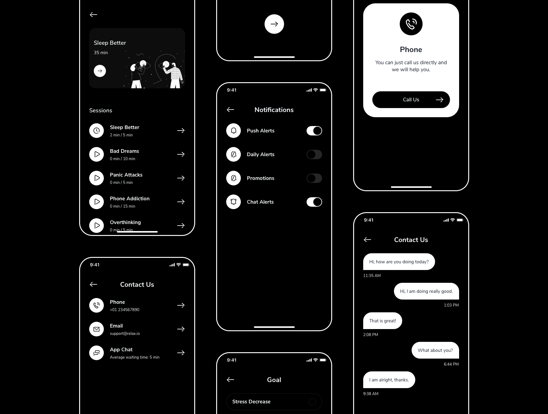 io 2.0 – meditation app ui kit