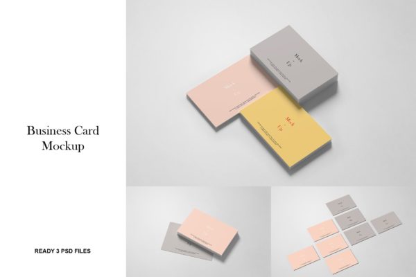 极简商务个人名片样机模板 Business Card Mockup