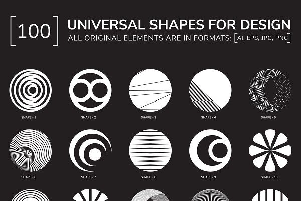 100个无缝隙矢量几何图案纹理 100 Geometric Shapes 2