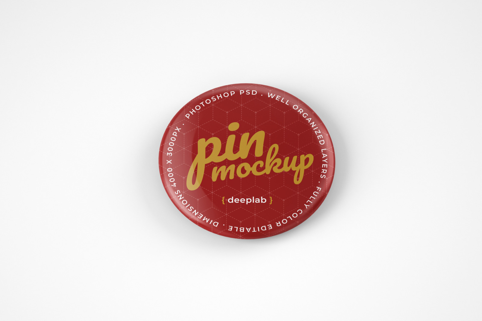 12款胸针徽章展示psd样机 glossy button pin mockup set