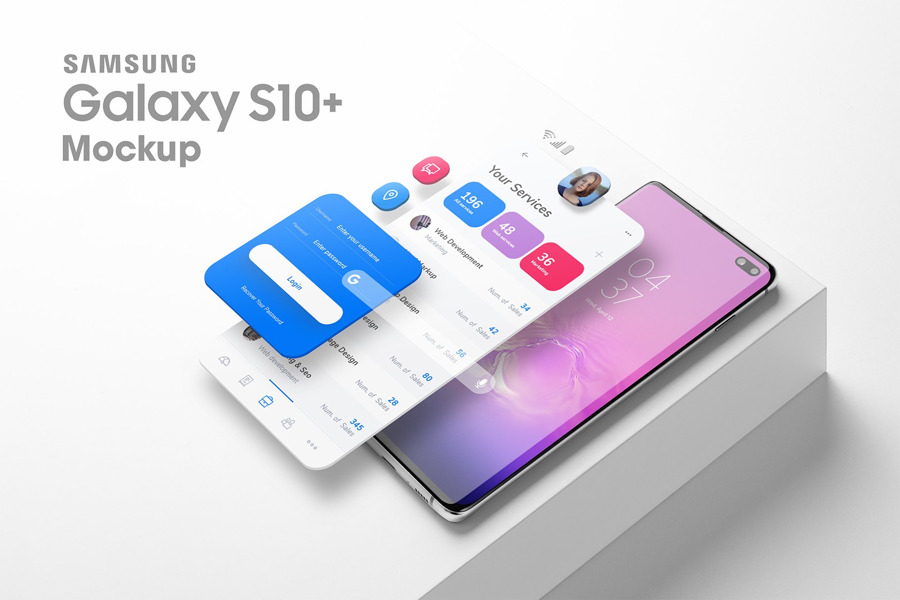 11個galaxys10智能手機屏幕樣機模板androidsmartphonemockup