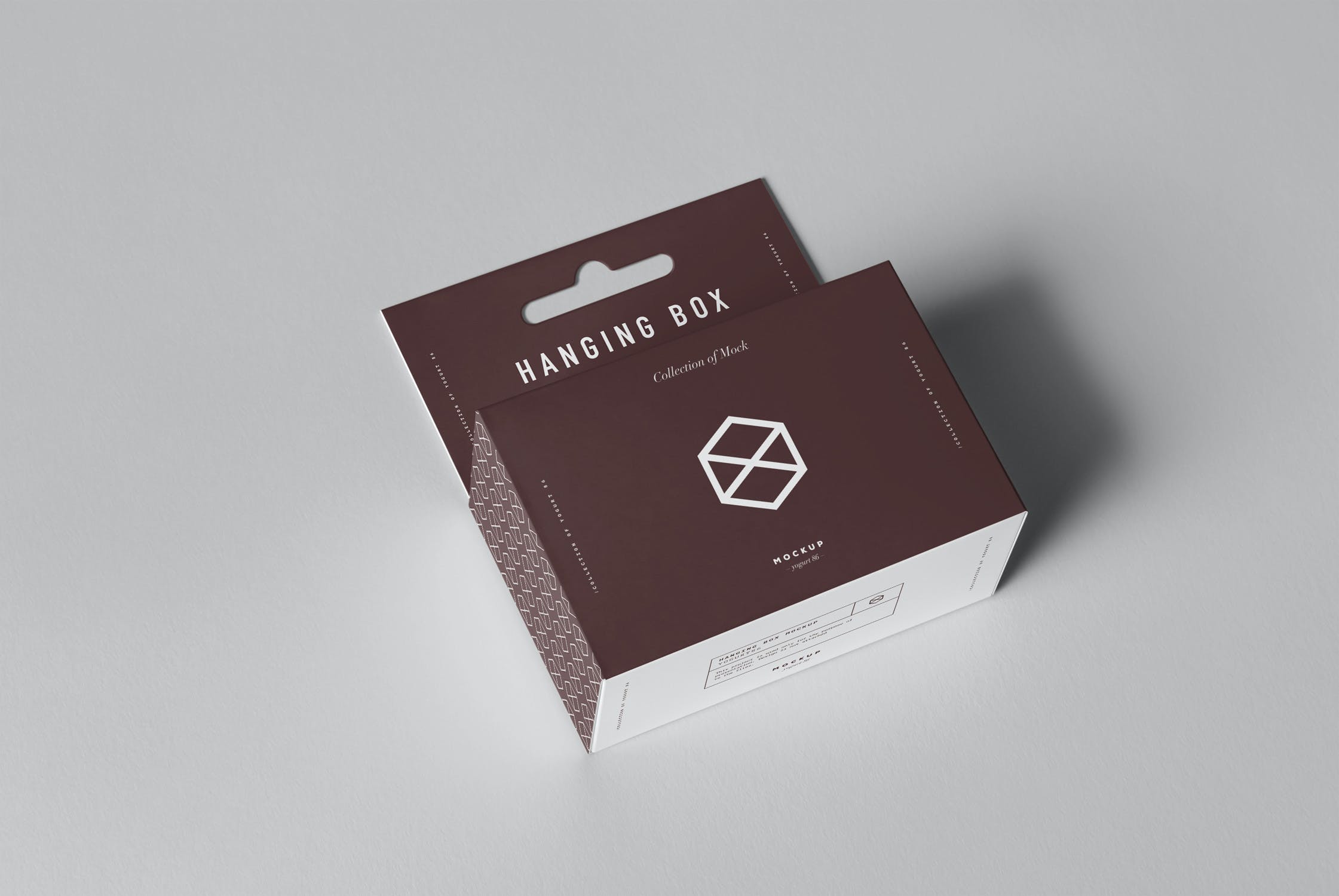 挂耳式产品包装盒样机模板hangingboxmockup