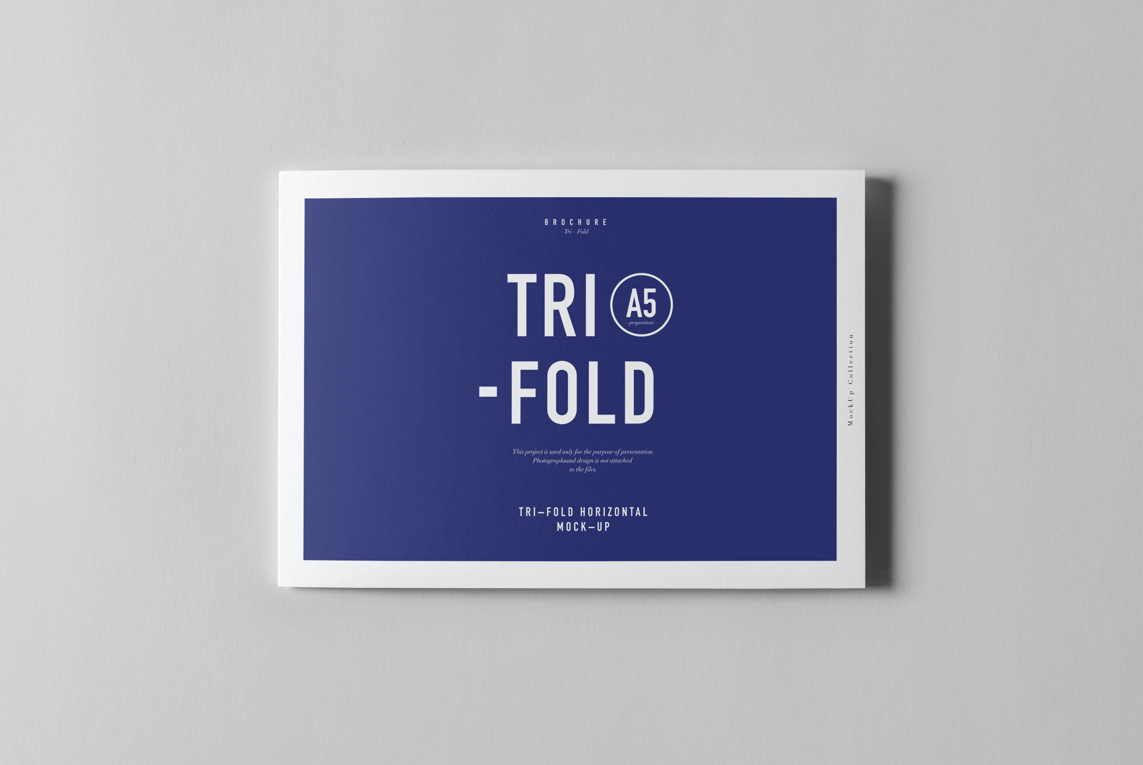 横版a5三折页小册子样机模板horizontaltrifolda5brochuremockup