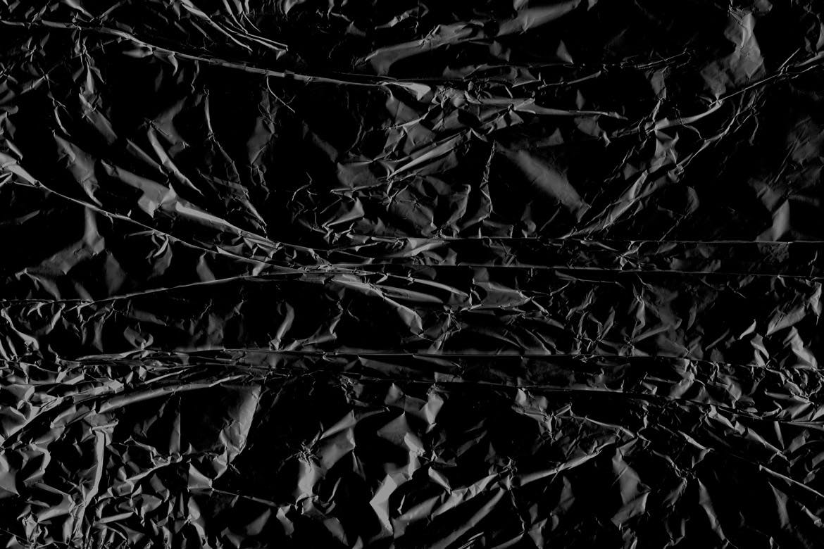 30款黑色褶皱塑料铝箔背景纹理 black crumpled textures