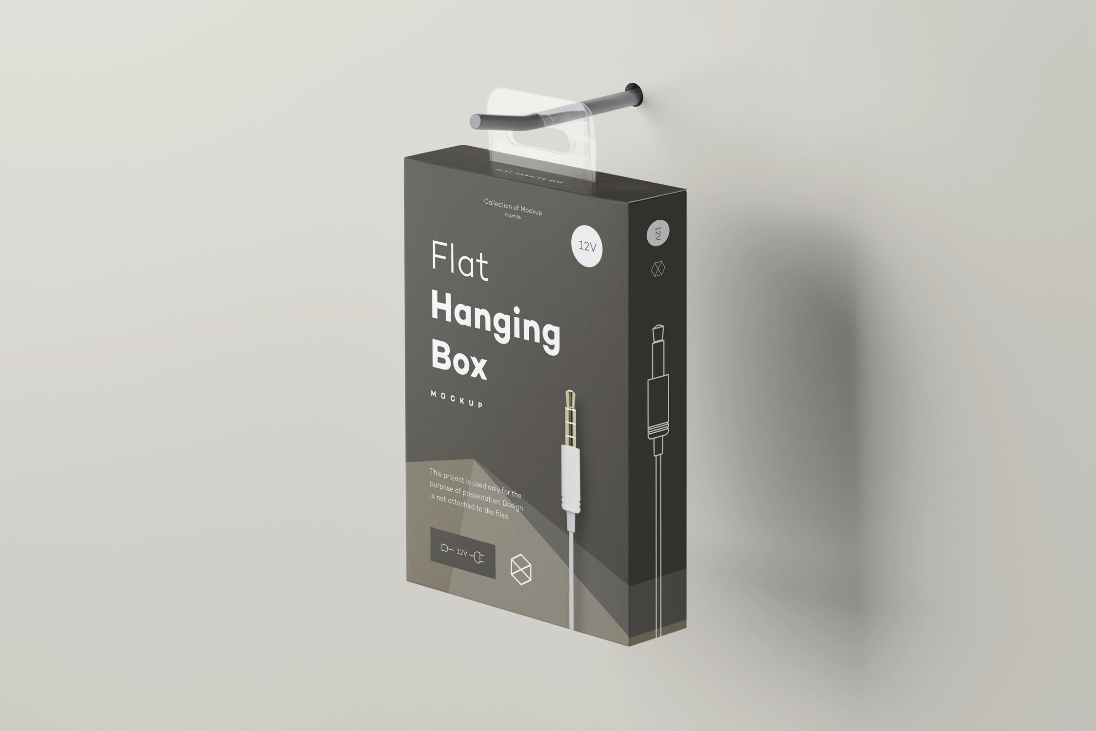 8款挂耳式产品包装盒样机模板 hanging box mockup 3