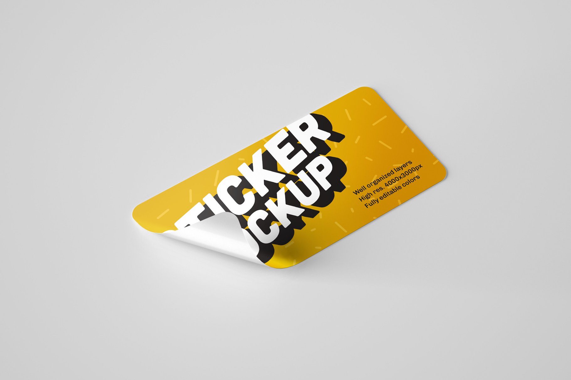 18款不干胶贴纸样机模板stickermockupset