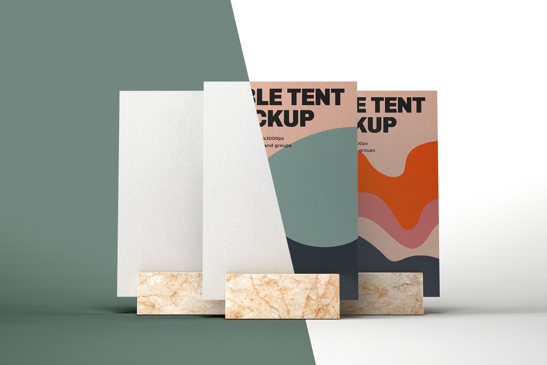 10款餐厅菜单展架PSD样机 Table Tent and Sign Mockup Set插图3