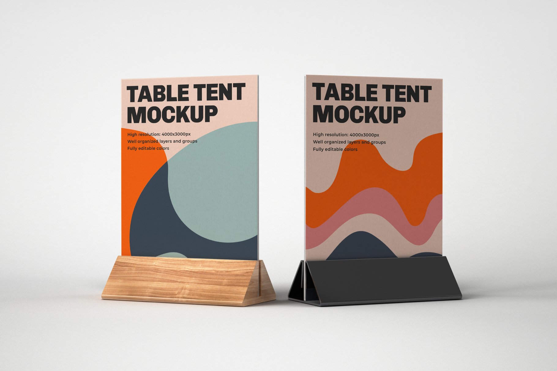 10款餐厅菜单展架PSD样机 Table Tent and Sign Mockup Set插图5