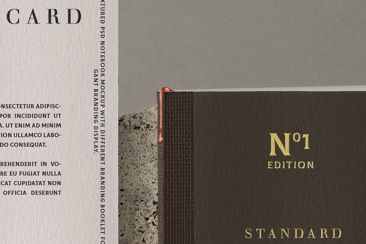 优雅品牌设计笔记本展示样机模板 Psd Notebook Stationery Mockup 2插图4