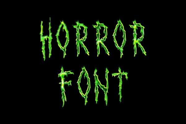 恐怖游戏标题手写大写英文字体脚本素材 Horror Script Brush Font