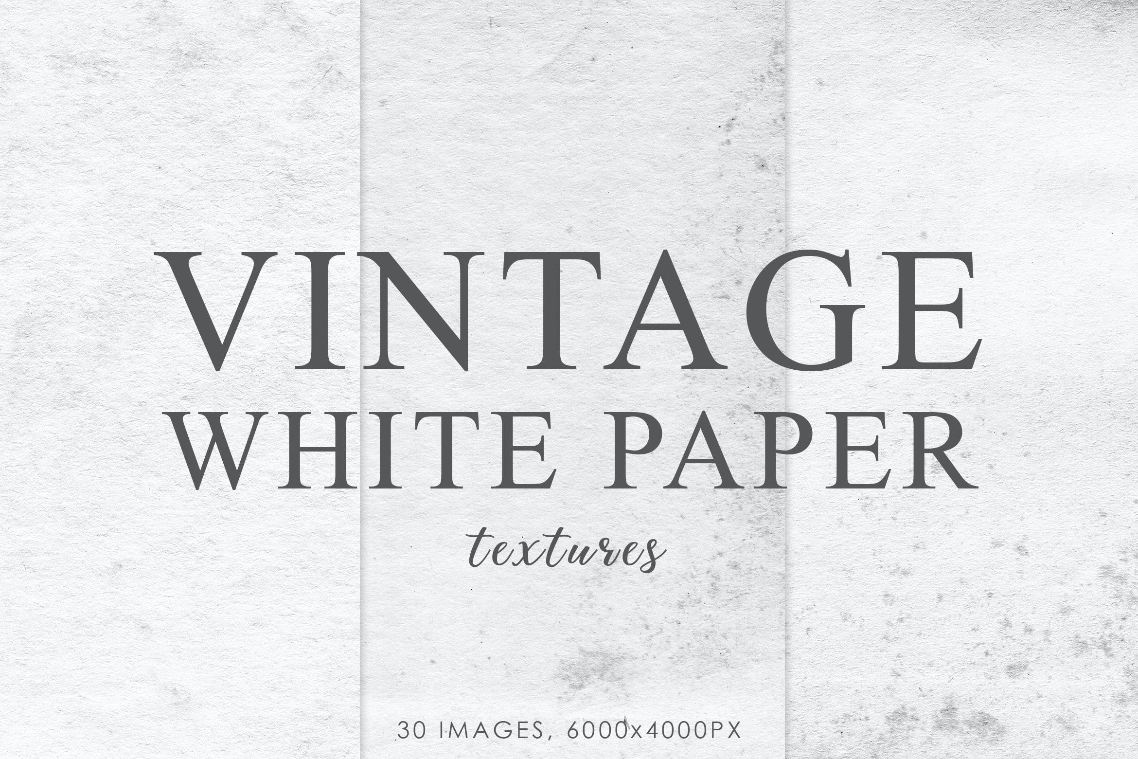 30个高清白色复古纸纹理图片素材 White Vintage Paper Textures插图