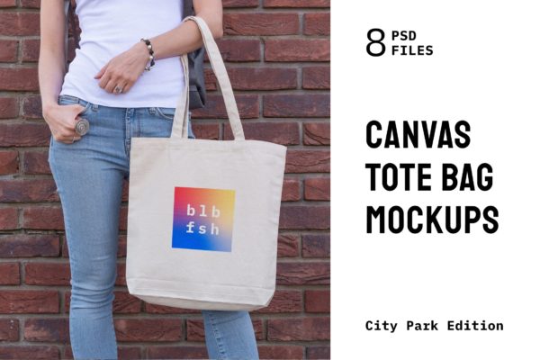 8款帆布手提袋样机模板 Canvas Bag Mockups Pack