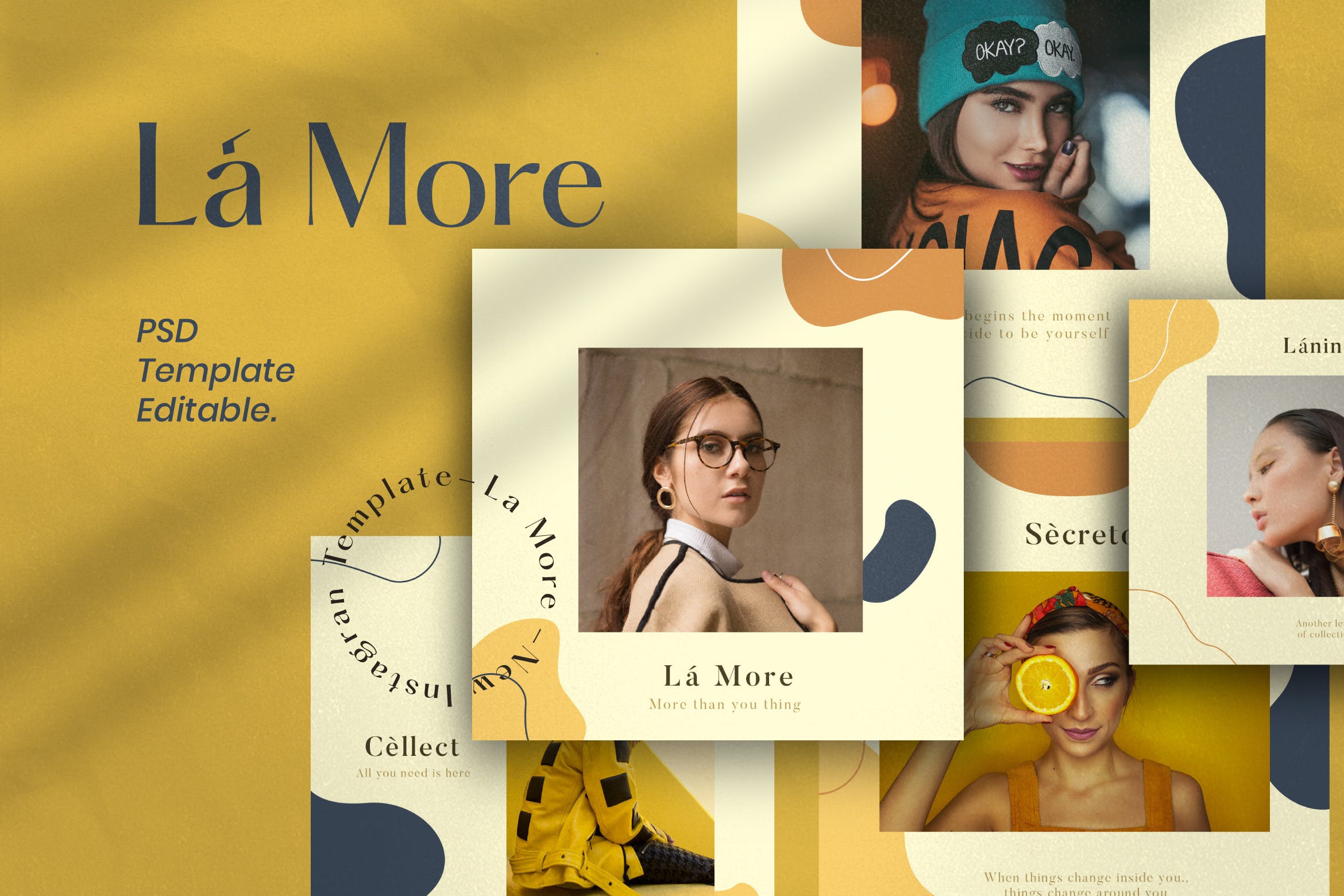 时尚服装品牌推广新媒体海报psd模板lamoreinstastorypostsocialmedia