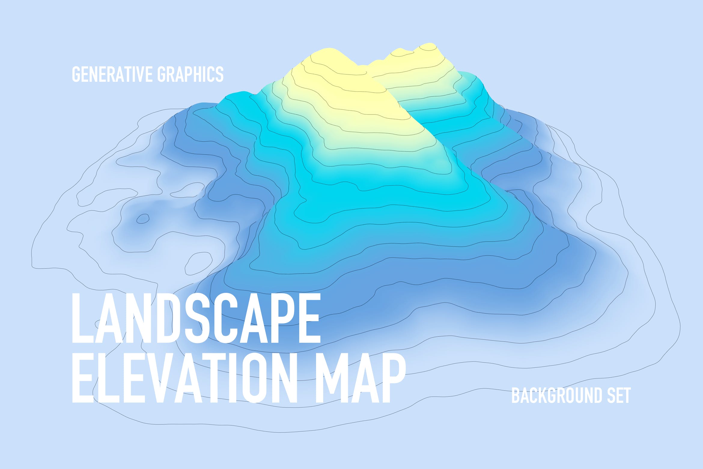 10款抽象等高线渐变山谷丘陵图片背景素材landscapeelevationmap