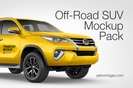 6款SUV越野车车身广告设计展示样机 Off-Road SUV Mockup Pack