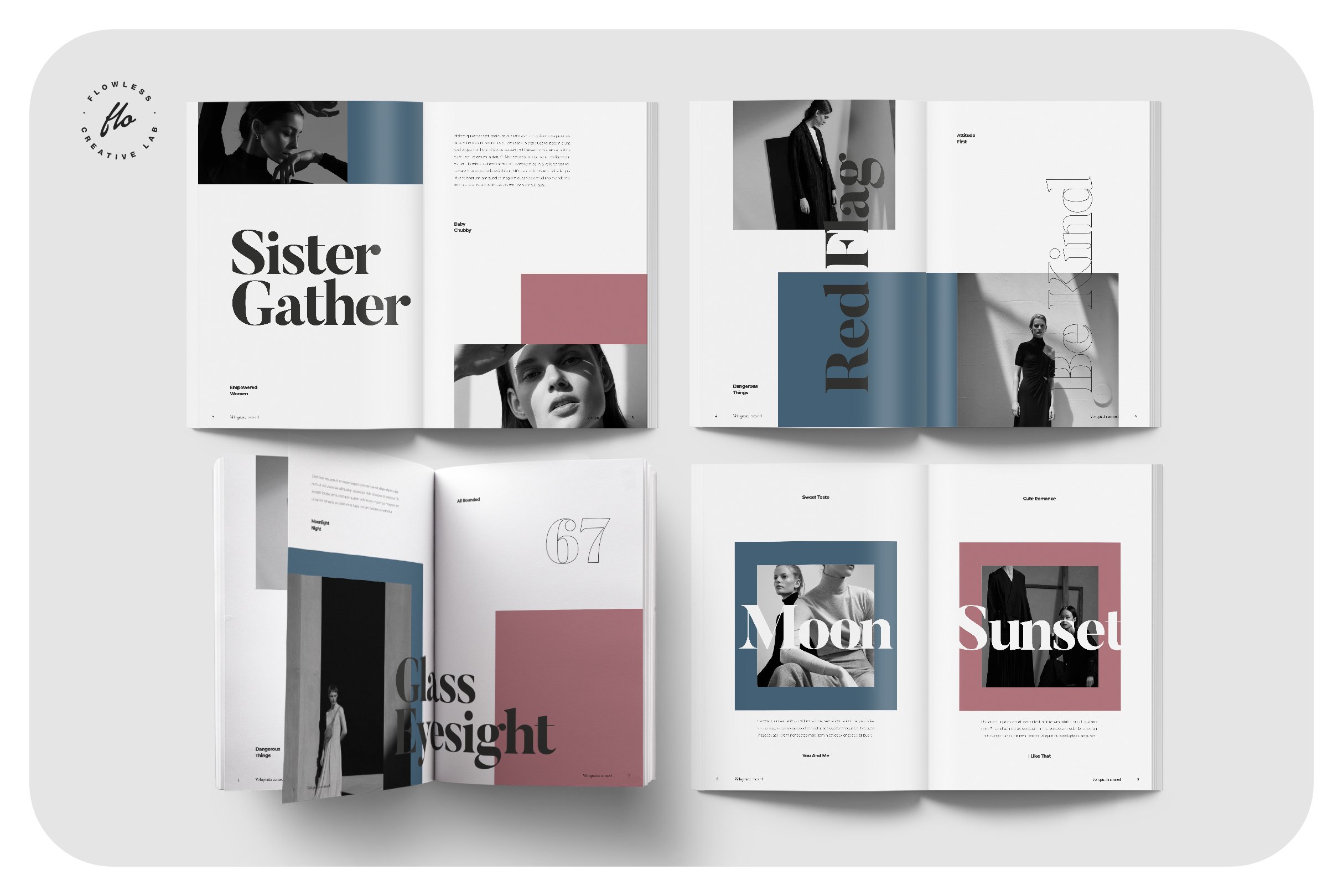 极简服装作品集画册设计indd模板clourisheditorialfashionimagebook