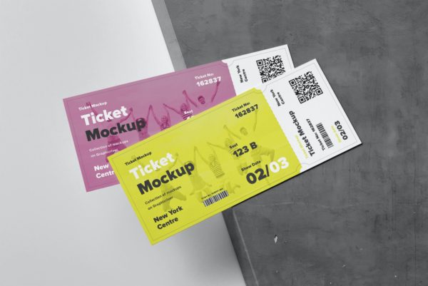 7款电影机票票务样机模板 Ticket Mockup