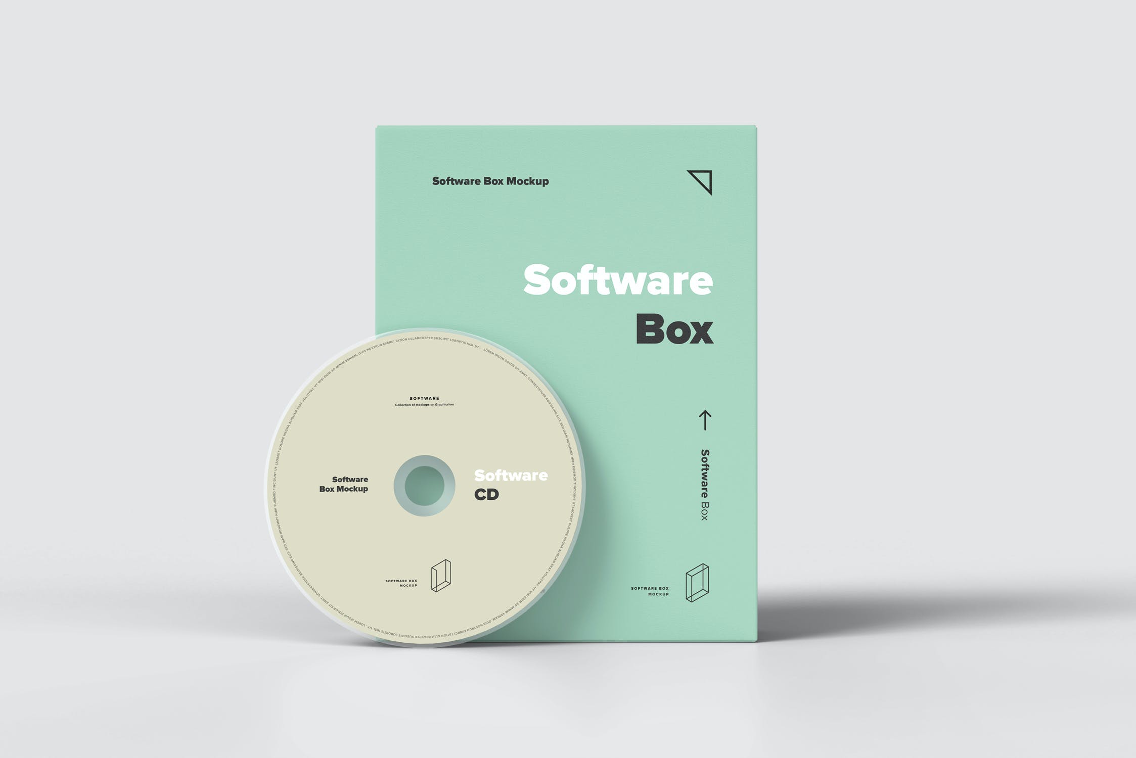 10款软件光盘cd包装盒样机模板 software box mockup 2