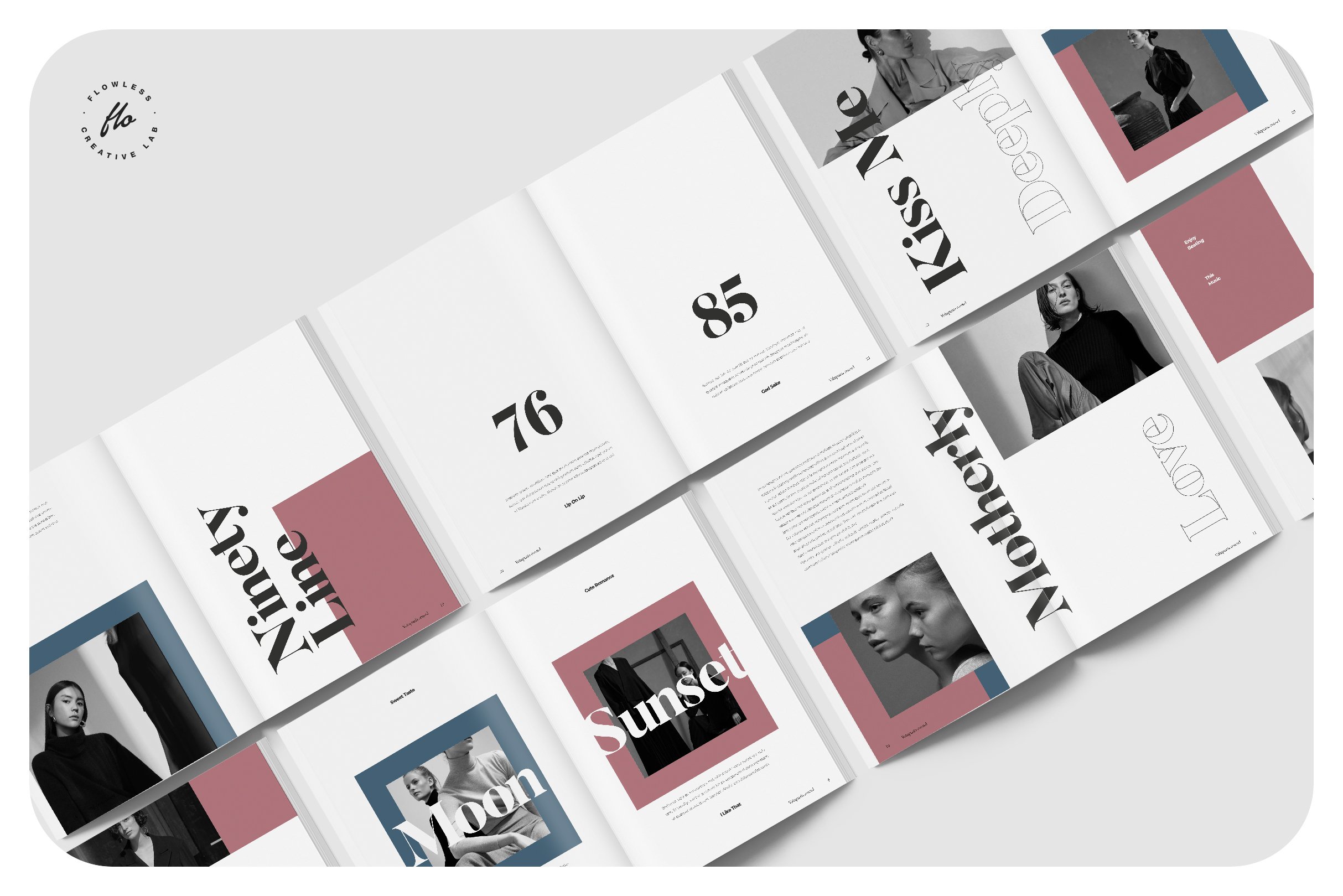 极简服装作品集画册设计indd模板clourisheditorialfashionimagebook