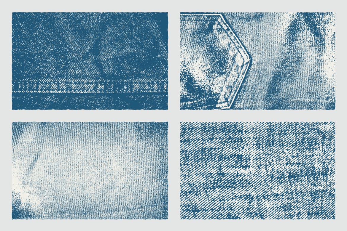 16款矢量粗糙牛仔布纹理集合denimtexturepackbackground