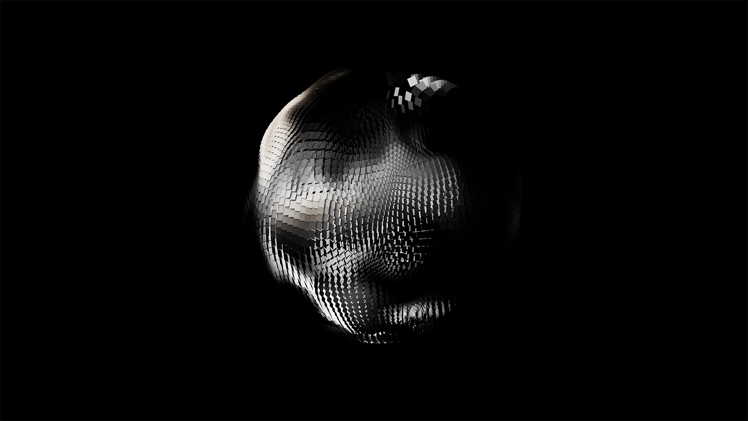 20个抽象3d立体银色金属球形背景素材geosphere1