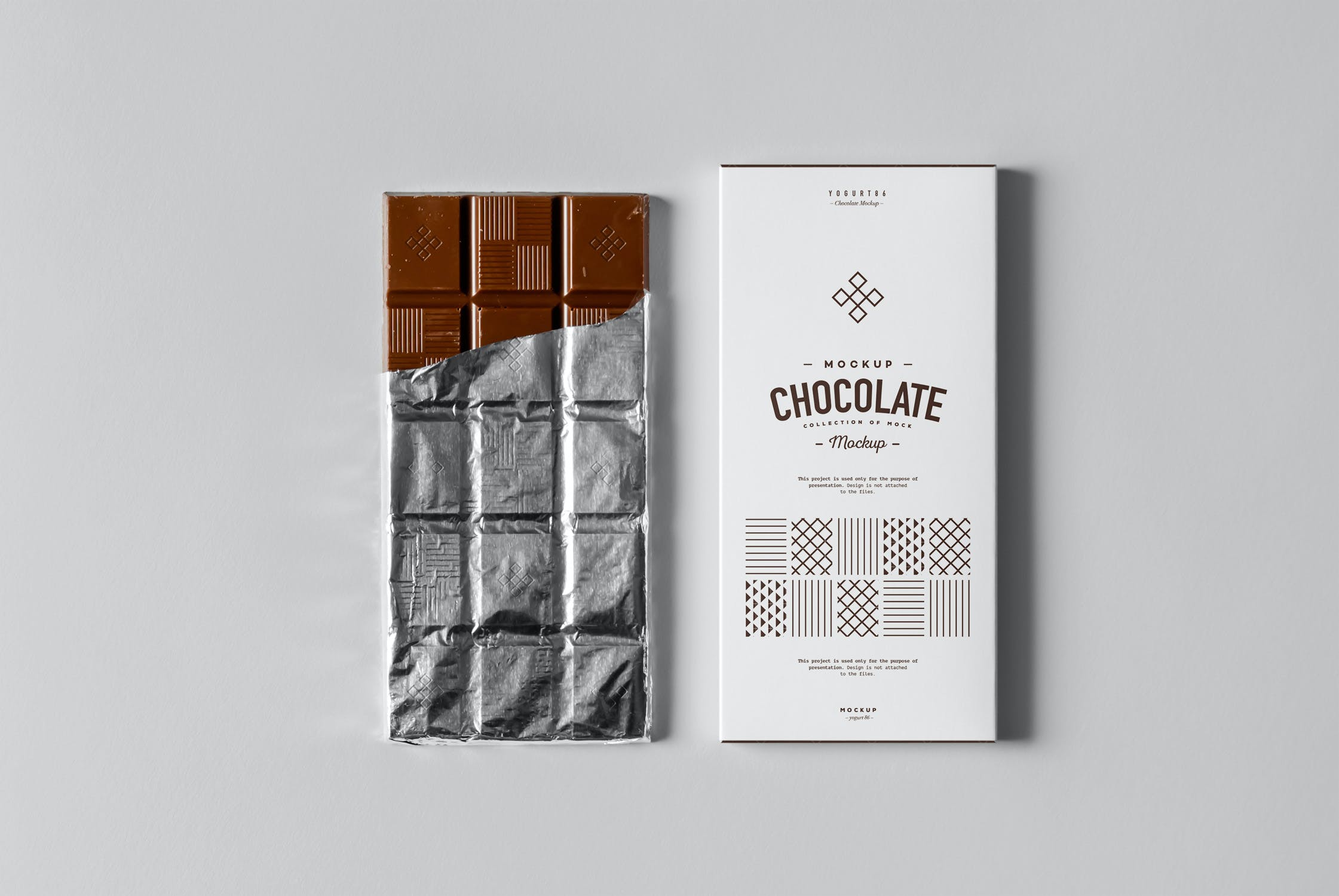 6款巧克力棒包装盒样机模板chocolatemockup