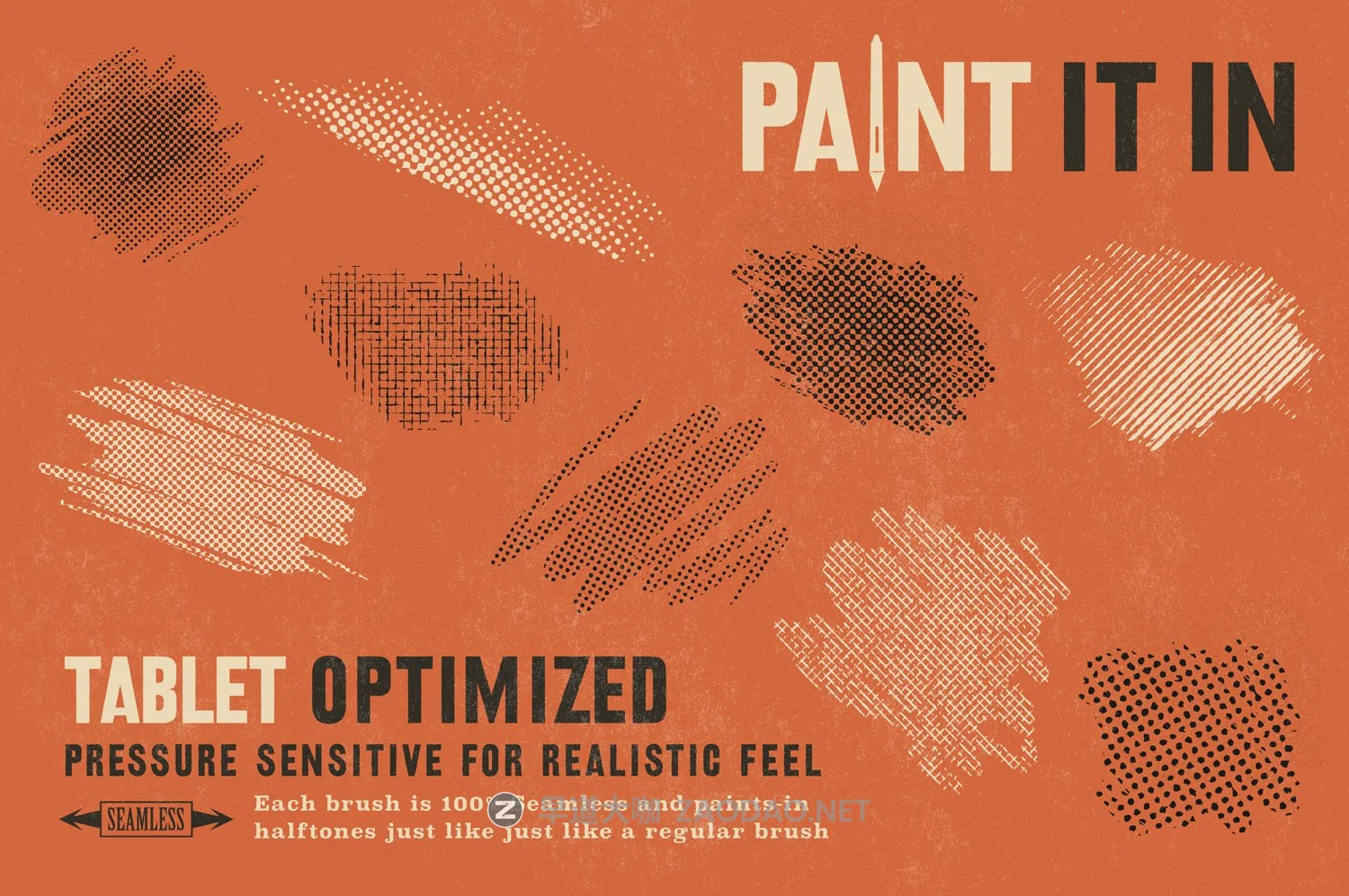 220多种半调网点线条绘画画笔PS笔刷 Beat Tones Halftone Brushes插图3 220多种半调网点线条绘画画笔PS笔刷 Beat Tones Halftone Brushes插图3