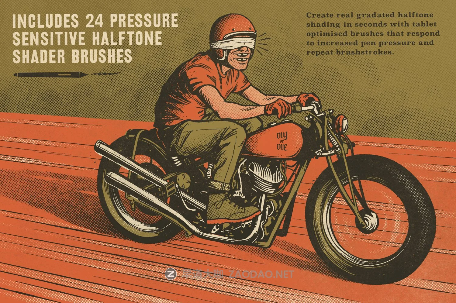 220多种半调网点线条绘画画笔PS笔刷 Beat Tones Halftone Brushes插图6 220多种半调网点线条绘画画笔PS笔刷 Beat Tones Halftone Brushes插图6