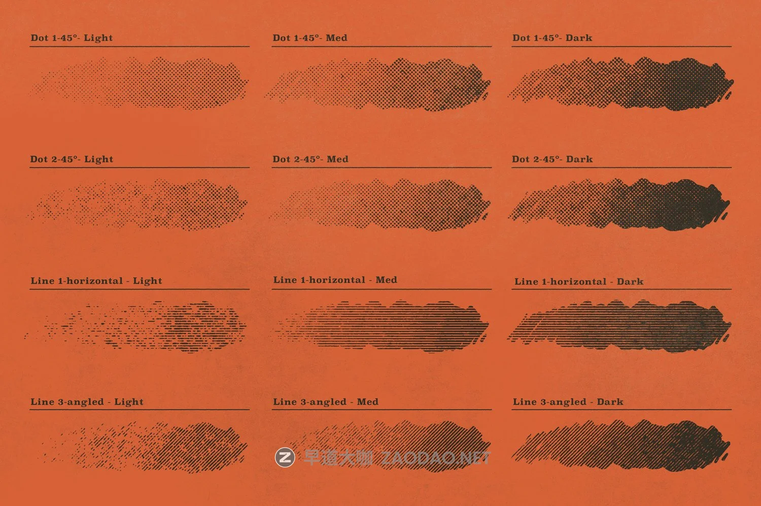 220多种半调网点线条绘画画笔PS笔刷 Beat Tones Halftone Brushes插图7 220多种半调网点线条绘画画笔PS笔刷 Beat Tones Halftone Brushes插图7