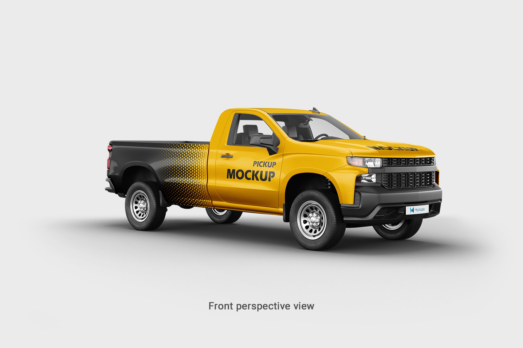 载货运输皮卡车身广告设计样机模板pickupmockup2