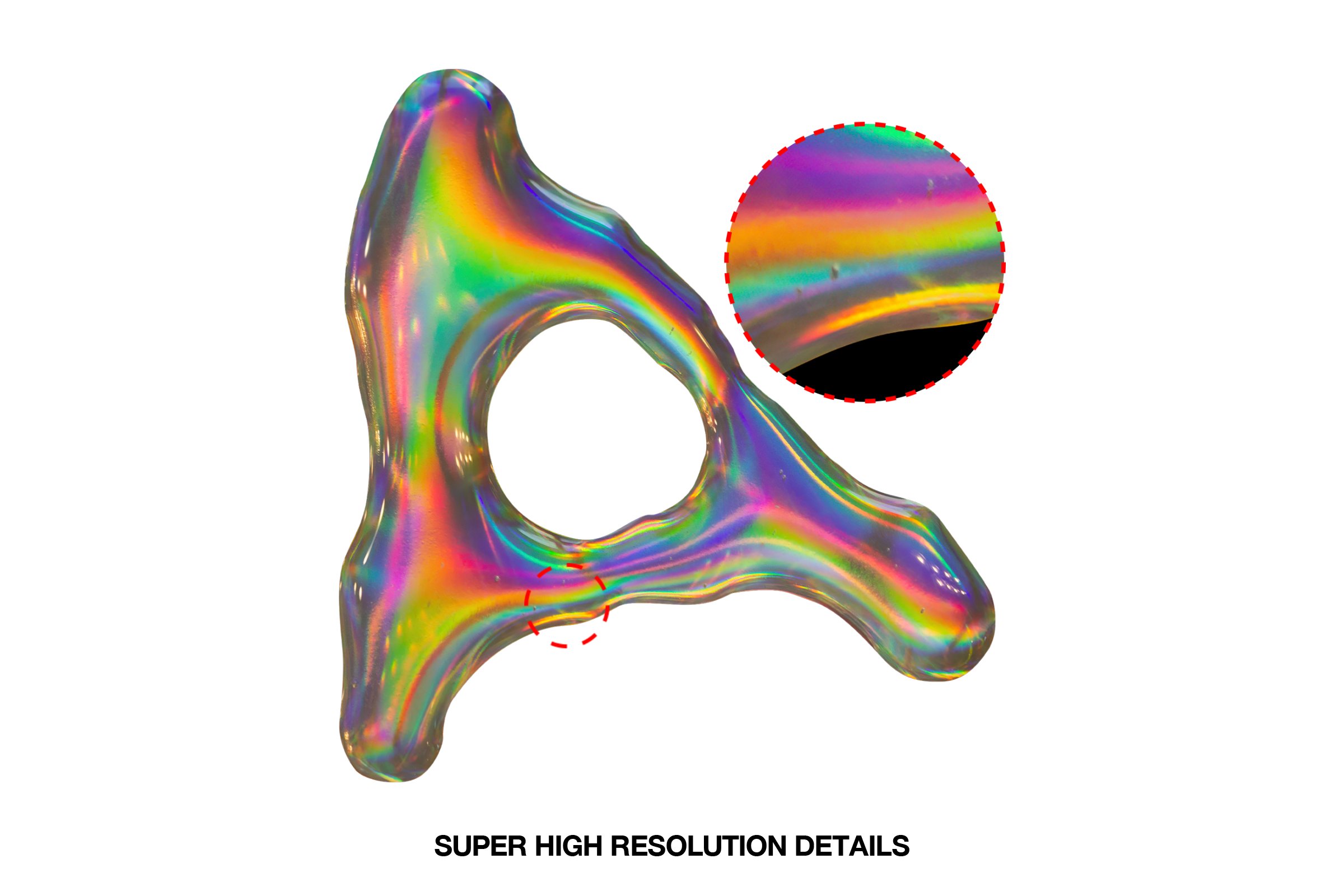 炫彩全息渐变水滴字母数字镭射背景纹理素材 holodrip ╟ holographic