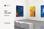 美术馆绘画艺术品相片展示样机模板 Art Gallery Mockup