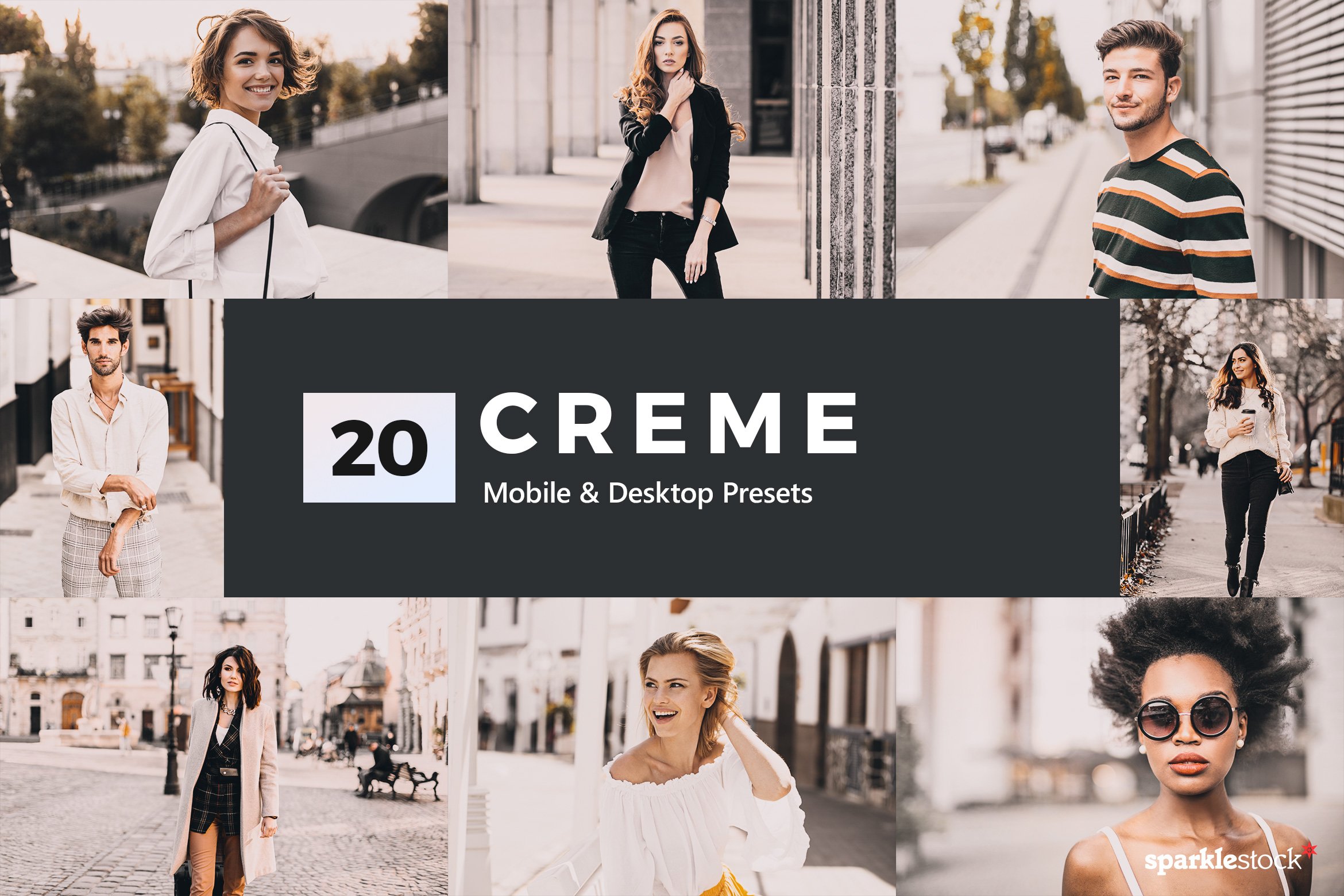 款淡褐色照片后期调色lr预设模板 Creme Lightroom Presets Luts 早道大咖